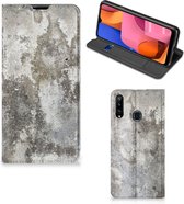 Telefoon Hoesje Geschikt voor Samsung Galaxy A20s Flipcover Beton