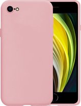 iPhone 7 Hoesje Siliconen Case Hoes Back Cover TPU - Licht Roze