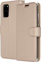 Samsung Galaxy S20 Plus Hoesje Met Pasjeshouder - Accezz Wallet Softcase Bookcase - goud