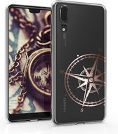 kwmobile telefoonhoesje voor Huawei P20 - Hoesje voor smartphone - Vintage Kompas design