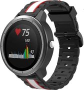 Siliconen Smartwatch bandje - Geschikt voor  Garmin Vivoactive 3 Special Edition band - zwart/wit - Horlogeband / Polsband / Armband