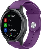 Siliconen Smartwatch bandje - Geschikt voor  Garmin Vivoactive 4 sport band - 45mm - paars - Horlogeband / Polsband / Armband