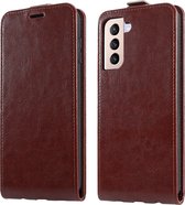 Shieldcase telefoonhoesje geschikt voor Samsung Galaxy S21 Plus flip case - bruin leer