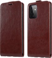 Shieldcase telefoonhoesje geschikt voor Samsung Galaxy A72 flip case - bruin leer