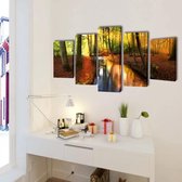 Canvasdoeken - Decoratie - Bos - Schilderijen - Kunst - 100 x 50 - Waterbestendig - L&B Luxurys