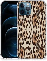 Hippe Hoesje iPhone 12 | 12 Pro Smartphone hoesje met doorzichtige rand Leopard