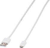 Vivanco USB-kabel USB 2.0 USB-A stekker, USB-micro-B stekker 1.00 m Wit 39451