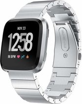 Fitbit Versa metalen bandje - zilver