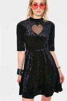 Jawbreaker Skater jurk -XS- Heartless Velvet Zwart