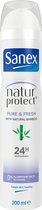 Sanex Deodorant Spray Natur Protect Bamboo Pure & Fresh - 6 x 200 ml - Voordeelverpakking