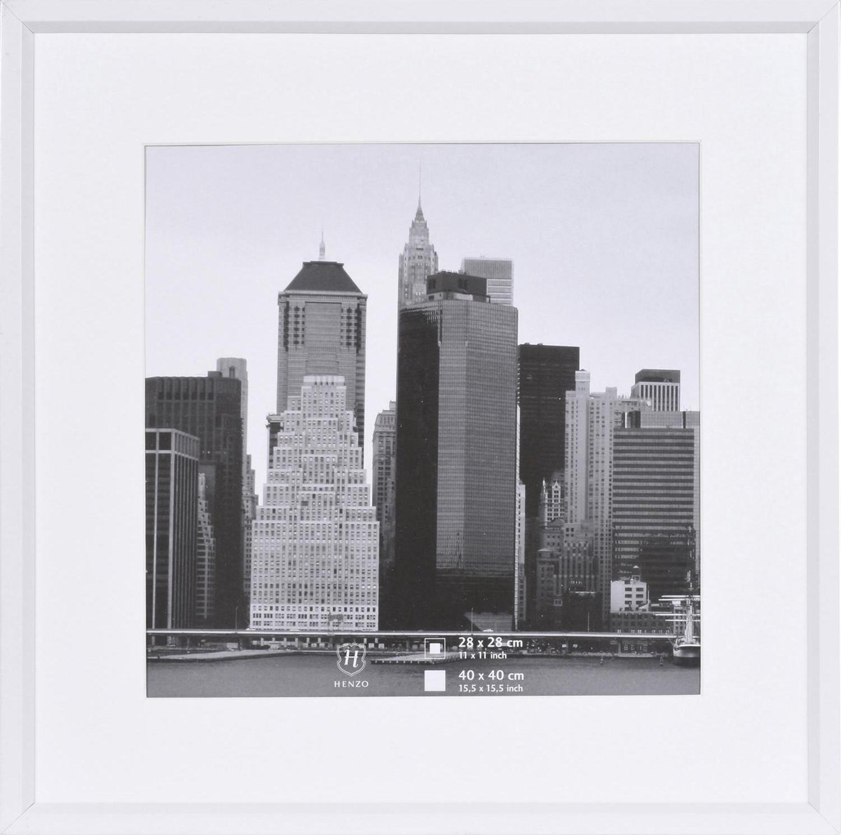 Fotolijst - Henzo - Metallica - Fotomaat 40x40 cm - Wit