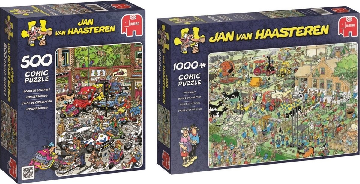 bol.com | Jan van Haasteren - Verkeerschaos 500 stukjes & Boerderij