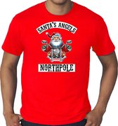 Grote maten fout Kerstshirt / Kerst t-shirt Santas angels Northpole rood voor heren - Kerstkleding / Christmas outfit 3XL