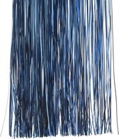 6x Blauwe kerstversiering folie slierten 50 cm