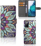 Mobiel Bookcase Geschikt voor Samsung Galaxy S20FE Smartphone Hoesje Purple Flower