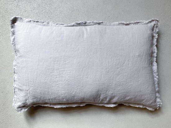 Passion for Linen Luxe kussensloop Malaga 100% linnen, 40 x 60 cm, gebroken wit