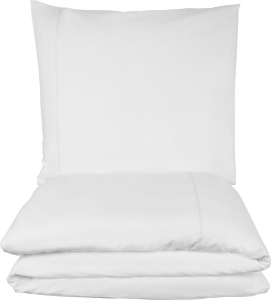 House in Style dekbedovertrek de Luxe Tumba Jersey de coton, 140 x 220 cm (1) 60 x 70 cm, blanc