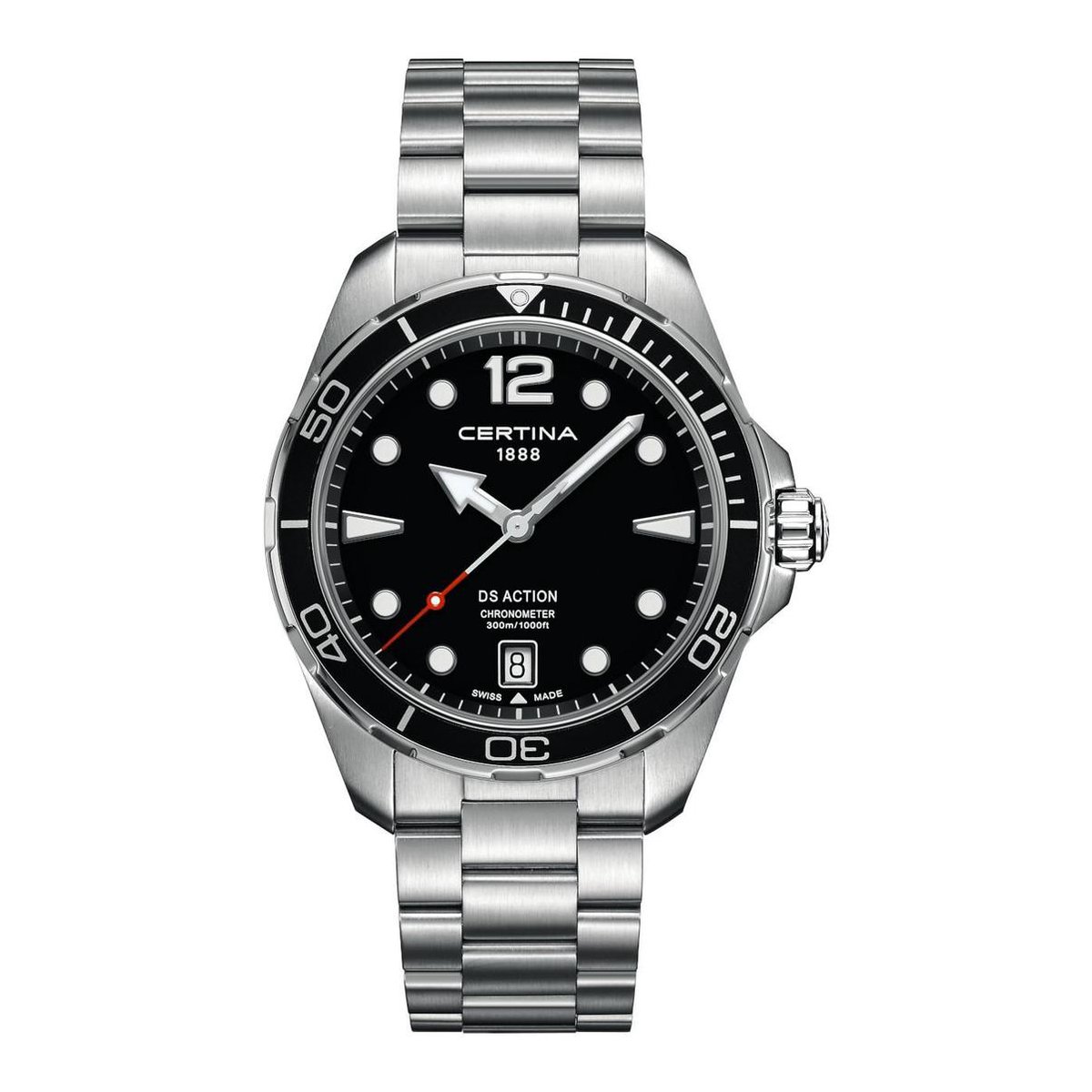 Certina Aqua DS Action horloge C0324511105700 - Zilverkleurig