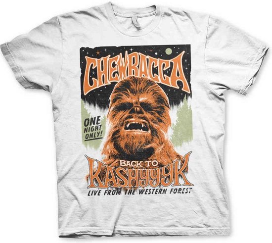 Star Wars Heren Tshirt -2XL- Chewbacca – Back To Kashyyyk Wit