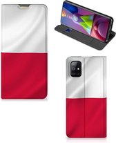 Telefoonhoesje met Naam Geschikt voor Samsung Galaxy M51 Smartphone Hoesje Poolse Vlag