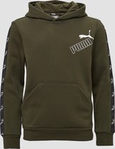 Puma Amplified Fleece Trui / Hoodie - Groen Kinderen - Maat 140