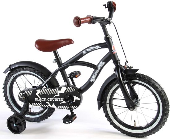 Volare Black Cruiser Kinderfiets - Jongens - 14 inch - Zwart - 95% afgemonteerd van Volare — afbeelding 2