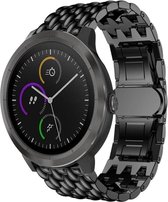 Stalen Smartwatch bandje - Geschikt voor  Garmin Vivoactive 3 stalen draak band - zwart - Horlogeband / Polsband / Armband