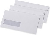Bank envelop EA5/6 met venster - 30x100 - links hechtstrip - 500 stuks