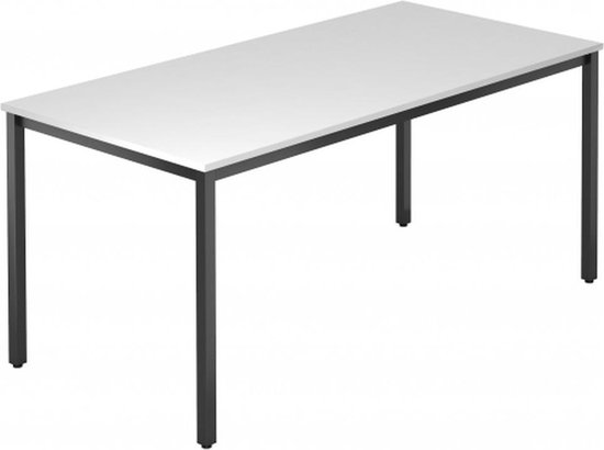 Vergadertafel Wit 160 x 80 cm | Doran Dq16 C bol.com