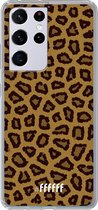 6F hoesje - geschikt voor Samsung Galaxy S21 Ultra -  Transparant TPU Case - Leopard Print #ffffff