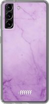 6F hoesje - geschikt voor Samsung Galaxy S21 Plus -  Transparant TPU Case - Lilac Marble #ffffff
