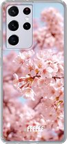 6F hoesje - geschikt voor Samsung Galaxy S21 Ultra -  Transparant TPU Case - Cherry Blossom #ffffff