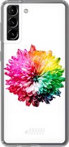 6F hoesje - geschikt voor Samsung Galaxy S21 Plus -  Transparant TPU Case - Rainbow Pompon #ffffff