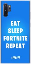 6F hoesje - geschikt voor Samsung Galaxy Note 10 Plus -  Transparant TPU Case - Fortnite - Eat Sleep Fortnite Repeat #ffffff