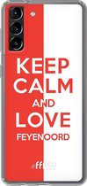 6F hoesje - geschikt voor Samsung Galaxy S21 Plus -  Transparant TPU Case - Feyenoord - Keep calm #ffffff