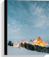 Canvas  - Bergen in Sneeuwgebied - 30x40cm Foto op Canvas Schilderij (Wanddecoratie op Canvas)