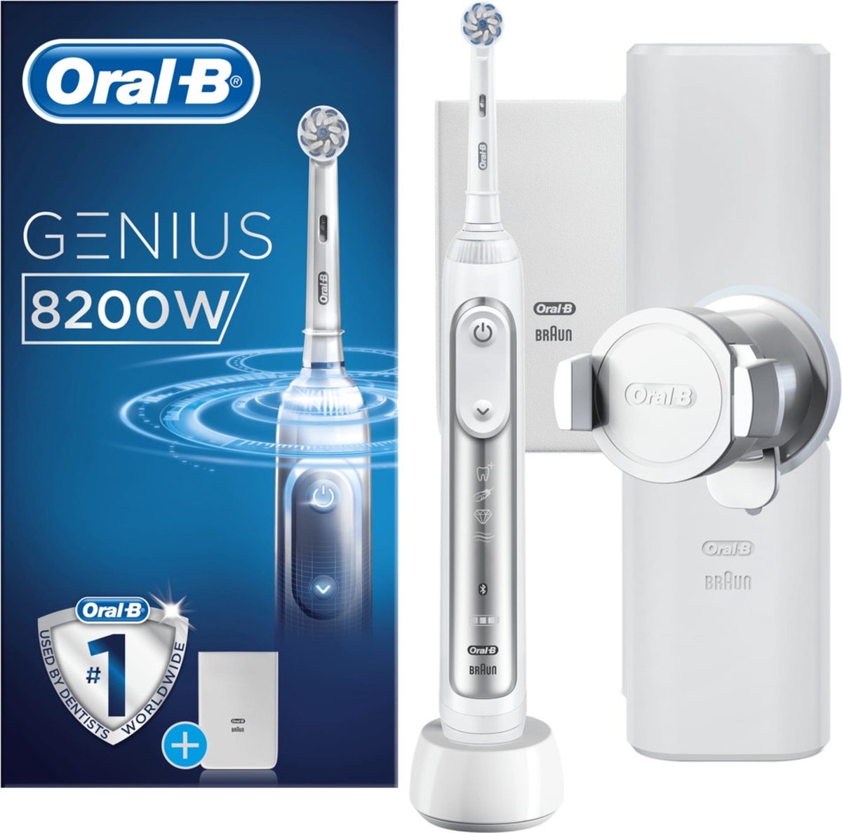 Ongehoorzaamheid Modernisering bed Oral-B Genius 8200W - Zilver - Elektrische Tandenborstel - Powered By Braun  - 1... | bol.com