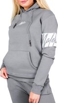 Malelions Women Captain Hoodie - Matt Grey/White - XXS