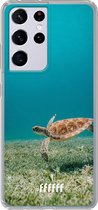 6F hoesje - geschikt voor Samsung Galaxy S21 Ultra -  Transparant TPU Case - Turtle #ffffff