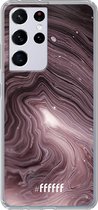 6F hoesje - geschikt voor Samsung Galaxy S21 Ultra -  Transparant TPU Case - Purple Marble #ffffff