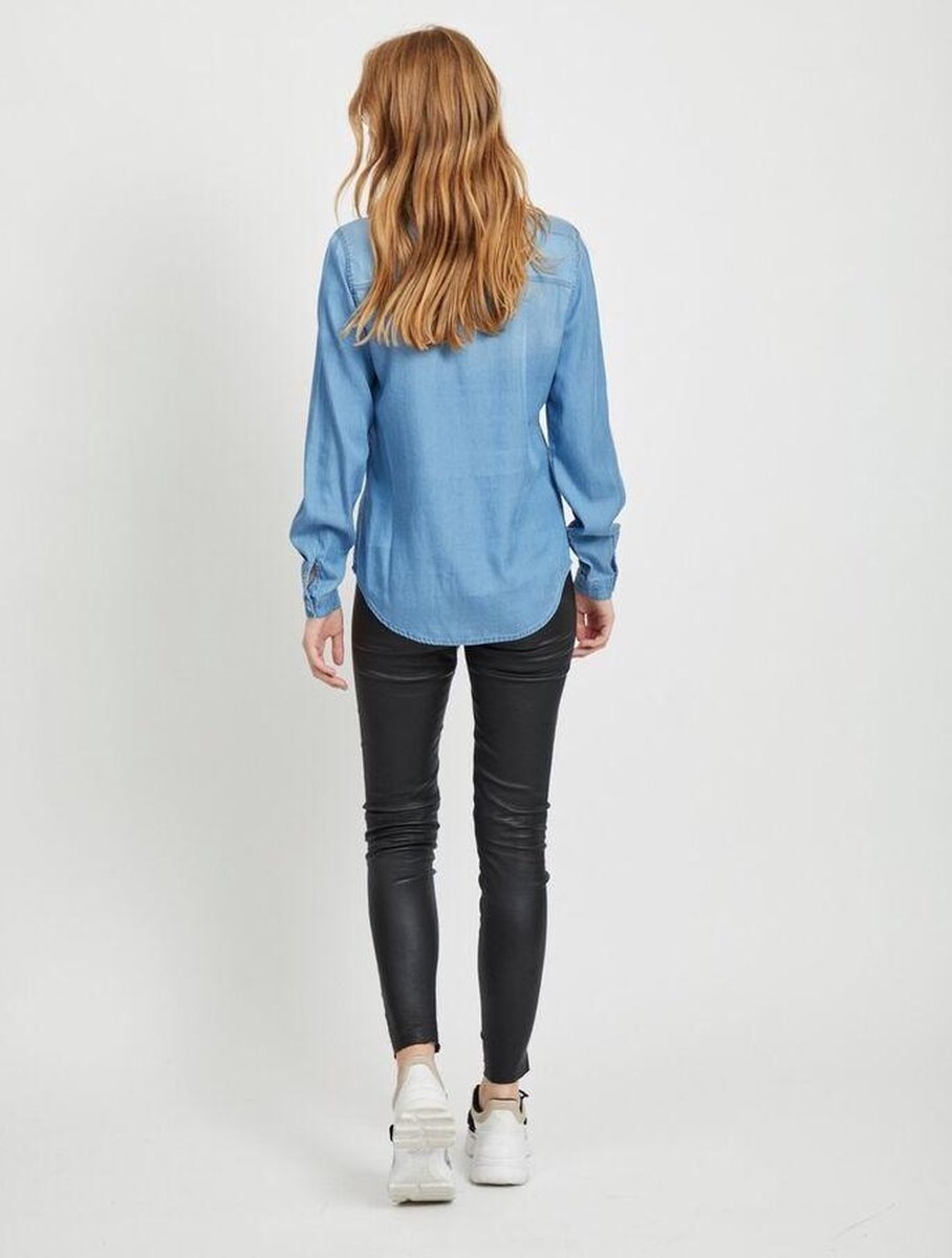 VILA VIBISTA DENIM SHIRT/SU-NOOS Dames Blouse - Maat S | bol.com