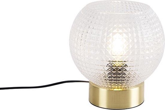 QAZQA sphere - Art Deco Tafellamp - 1 lichts - H 200 mm - Goud/messing - Woonkamer | Slaapkamer | Keuken