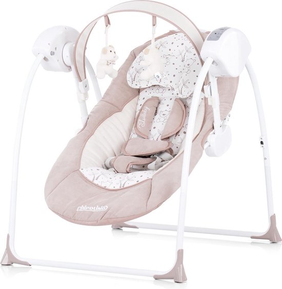 Elektrische babyschommel Chipolino Lullaby mokka, schommelstoel met  bluetooth | bol.com