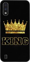 ADEL Siliconen Back Cover Softcase Hoesje Geschikt voor Samsung Galaxy A01 - King Koning