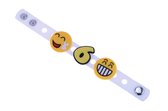 Akyol - Kinder armband leeftijd zes jaar - 6 jaar armband - Emoji armband - Kinderarmband - Charmbandje - maak je eigen armband - siliconen armband - rubberen armband - meisjes/jon