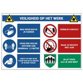 Veiligheid op het werk sticker, 370 x 260