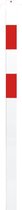 Uitneembare afzetpaal Bern, vierkant, rood wit Met kettingogen