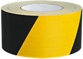 Signaaltape geel/zwart, breedte 100 mm