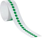 Ronde groene markeringsstickers - zelfklevende folie - 100 stuks op rol Ø 25 mm