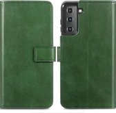 iMoshion Hoesje Geschikt voor Samsung Galaxy S21 Plus Hoesje Met Pasjeshouder - iMoshion Luxe Bookcase - Groen